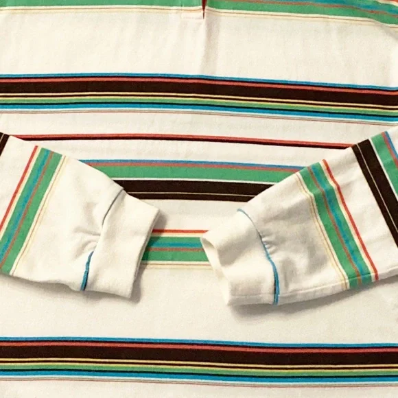 LE TIGRE I Polo Top Long Sleeve Large Striped NWOT - Picture 9 of 9